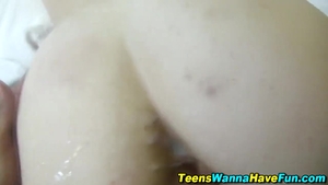 Frisky teens luring hot guys for a foursome fuck