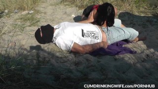 Slutwife fucked by lots of strangers during summer vacation