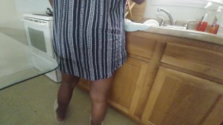 Upskirt Video My wife little sister can’t find the s and pans.