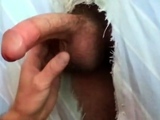 Filling the cocksucker’s mouth at the homemade glory hole