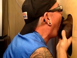 Blackcock loving mature gay gloryhole BJ